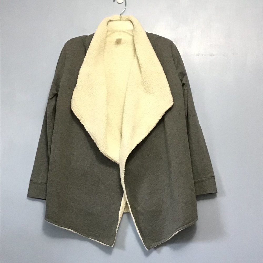 Gap Body Open Front Cardigan Sherpa Lined - Picture 1 of 4
